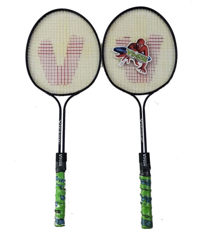 Badminton Racket Vipson Youth Size 2 Piece With GNex Plastic Shuttlecock 10 Piece Combo Pack