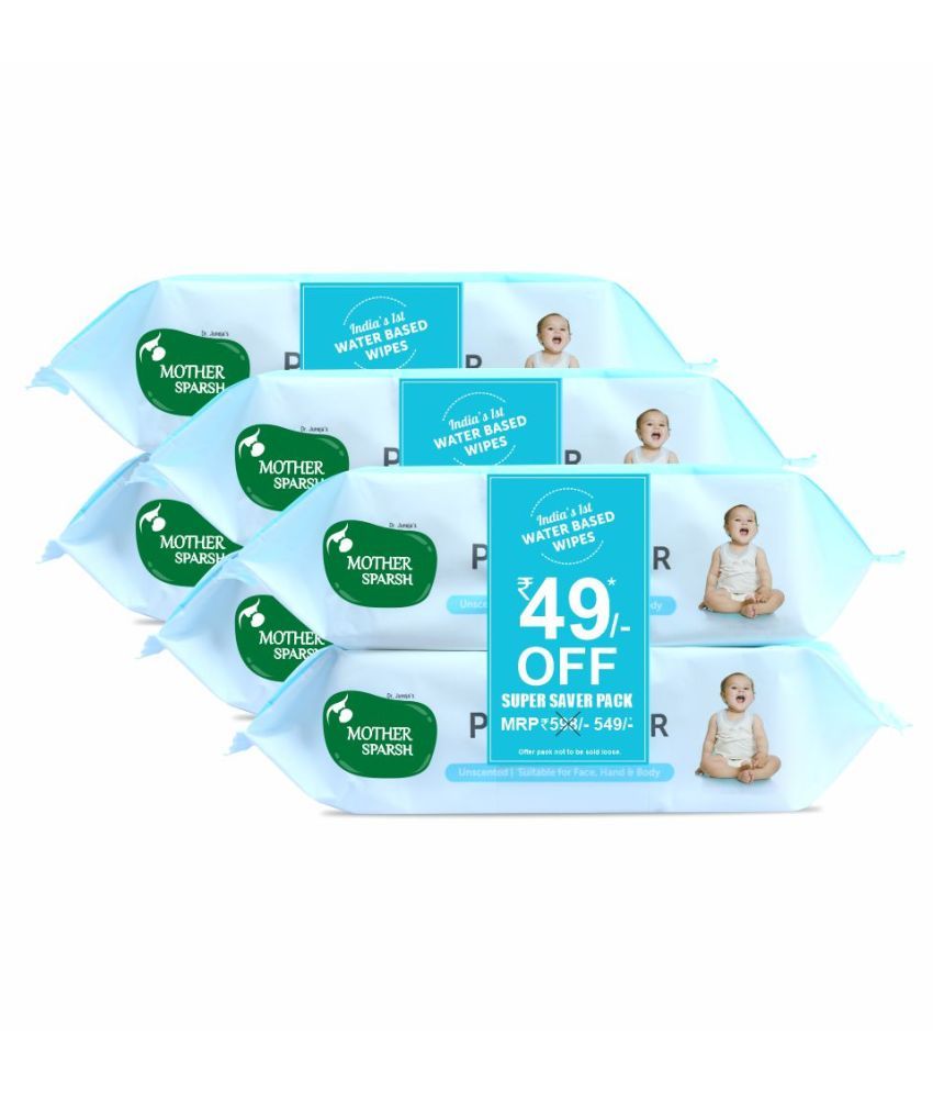 Mother Sparsh 99 Pure Water (Unscented) Baby Wipes I