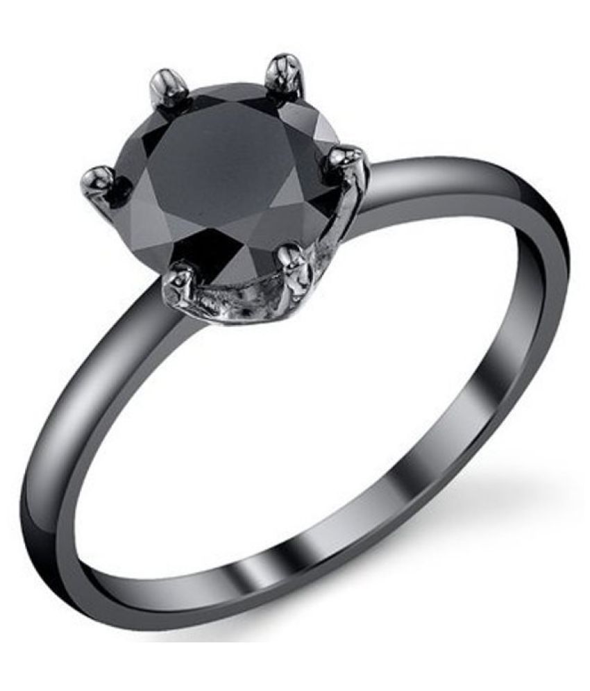 RM Jewellers 92.5 Silver American Diamond Ring Buy RM Jewellers 92.5