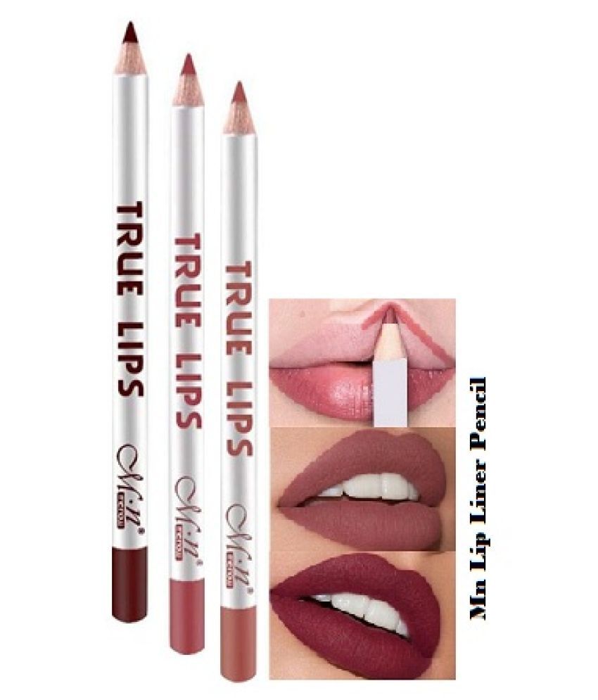 MN True lip liner MN lip liner Pencil Lip Liner Pencil Multi Pack of 3