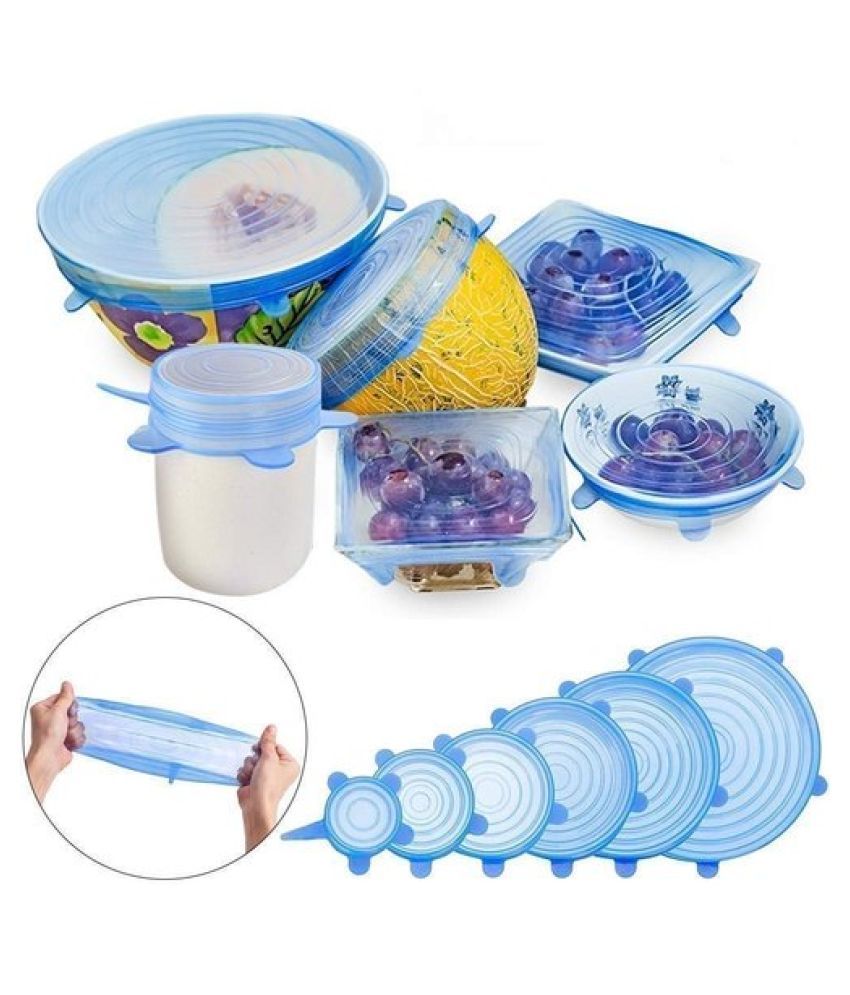 Global Microwave Safe Silicone Stretch Lids ASSORTED COLOUR (Free Size