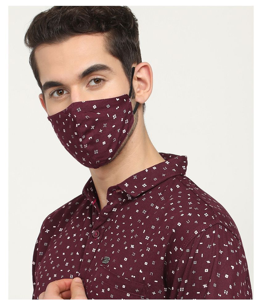 V2 Cotton Blend Maroon Shirt - Buy V2 Cotton Blend Maroon Shirt Online ... image.