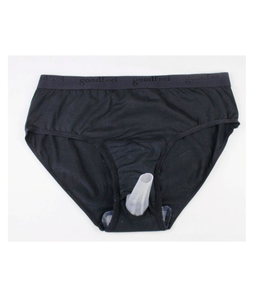 Goodfeel Standing Urinate Panty with Flap for Women - L, Black: Buy ...