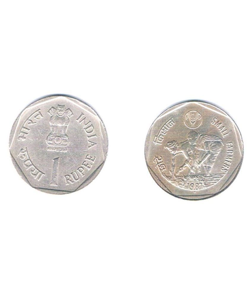     			1 /  ONE RS / RUPEE SMALL FARMER  COMMEMORATIVE COLLECTIBLE-  EXTRA FINE CONDITION SAME AS PICTURE