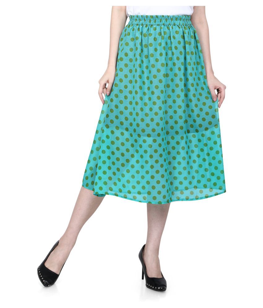     			Smarty Pants Chiffon A-Line Skirt - Green