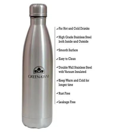 Biutsiun Green Vacuum Flask Set -A Water Bottle with 3 Cups Gift