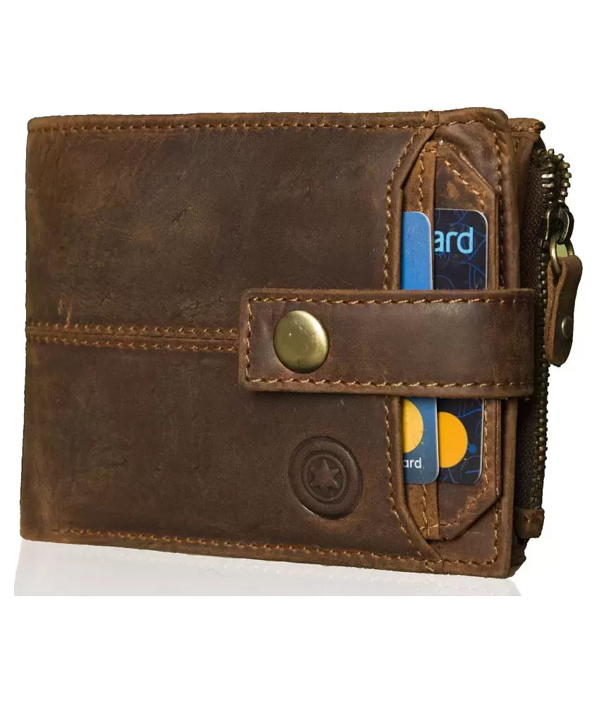 SAFROX Men Casual Brown Genuine Leather Wallet Brown - Price in India |  Flipkart.com