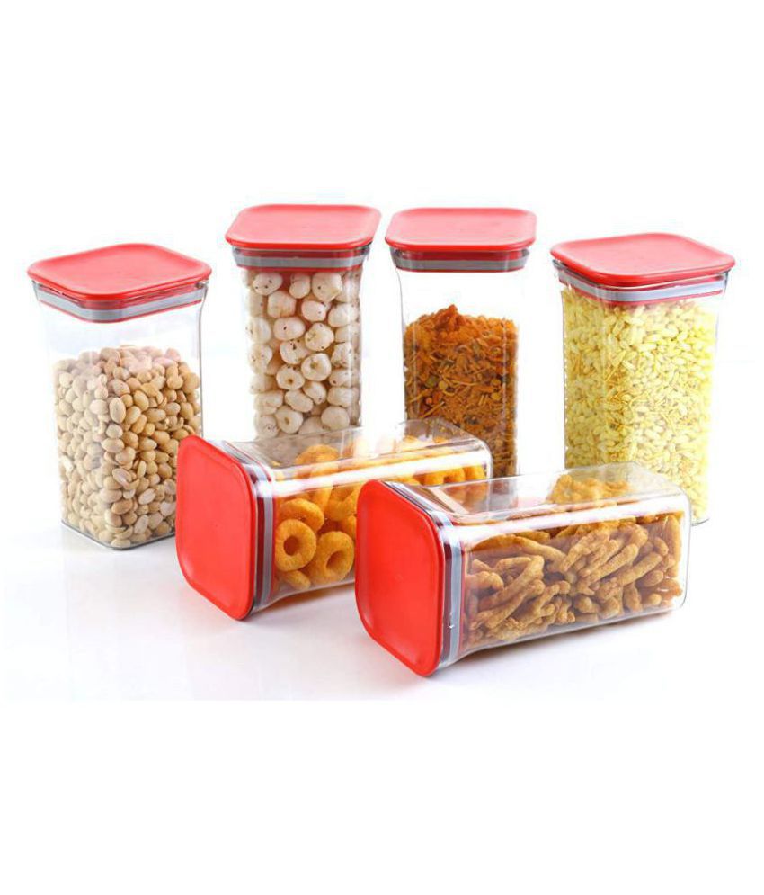     			Analog kitchenware Grocery,Pasta,Dal Polyproplene Food Container Set of 6 1100 mL