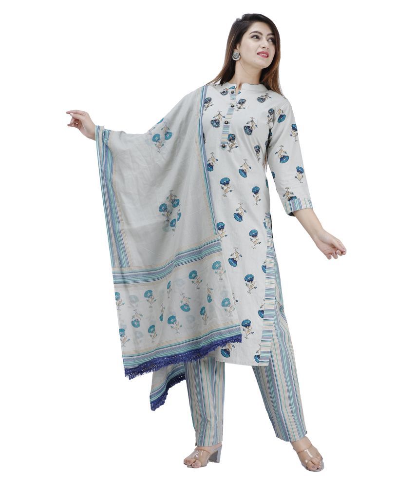     			HIGHLIGHT FASHION EXPORT Cotton Kurti With Pants - Stitched Suit