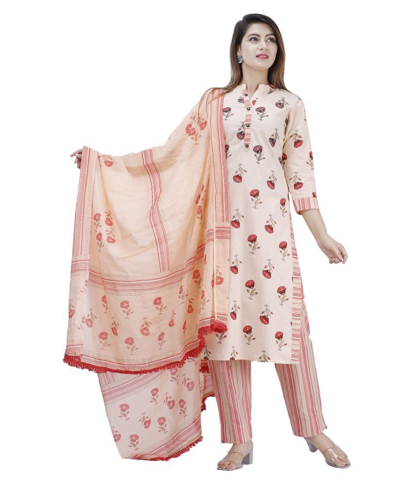     			HIGHLIGHT FASHION EXPORT Cotton Kurti With Pants - Stitched Suit