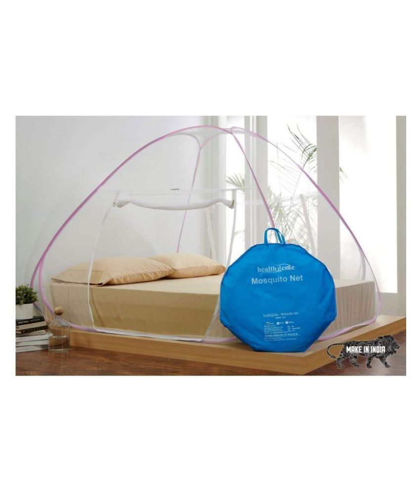     			Healthgenie Double Pink Mosquito Net, Machardani