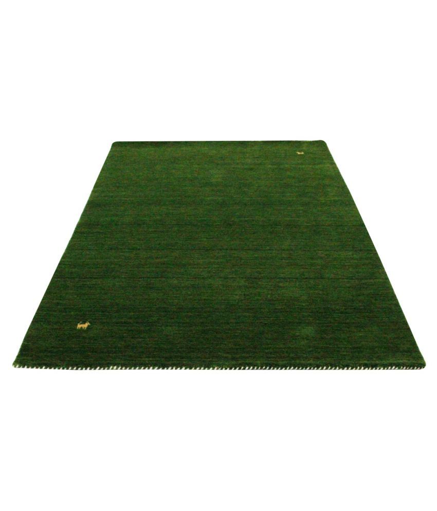 IDEAL CARPET INDUSTRIES Green Wool Carpet Plain 4x6 Ft Buy IDEAL