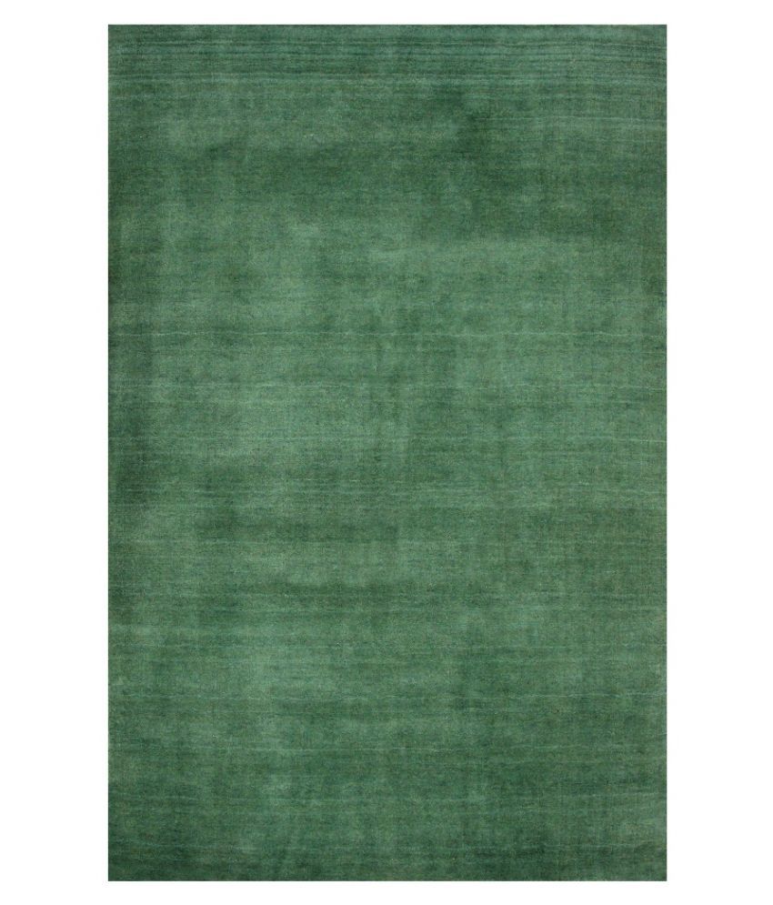 IDEAL CARPET INDUSTRIES Green Wool Carpet Plain 4x6 Ft Buy IDEAL