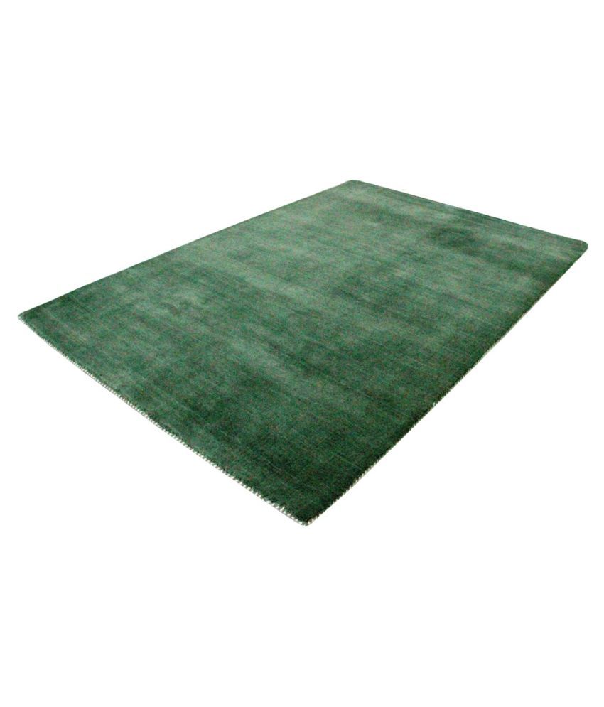 IDEAL CARPET INDUSTRIES Green Wool Carpet Plain 4x6 Ft Buy IDEAL
