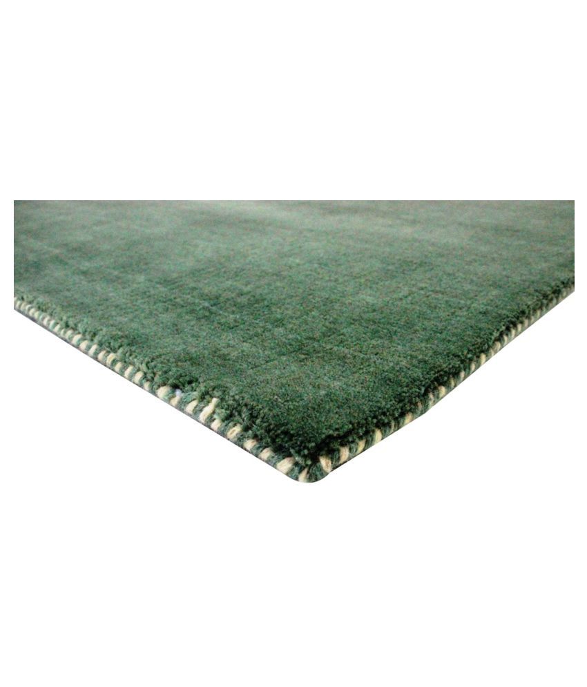IDEAL CARPET INDUSTRIES Green Wool Carpet Plain 4x6 Ft Buy IDEAL