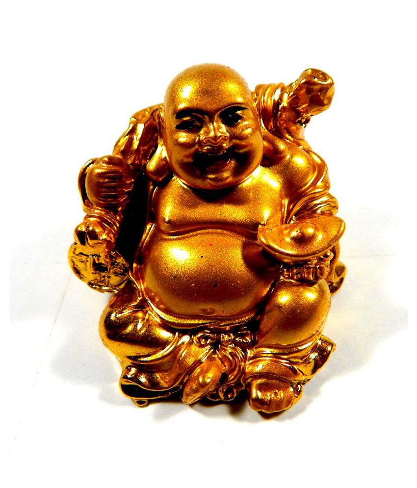 Laughing Buddha Standing with Ingot for Vastu Fengshui Home ...