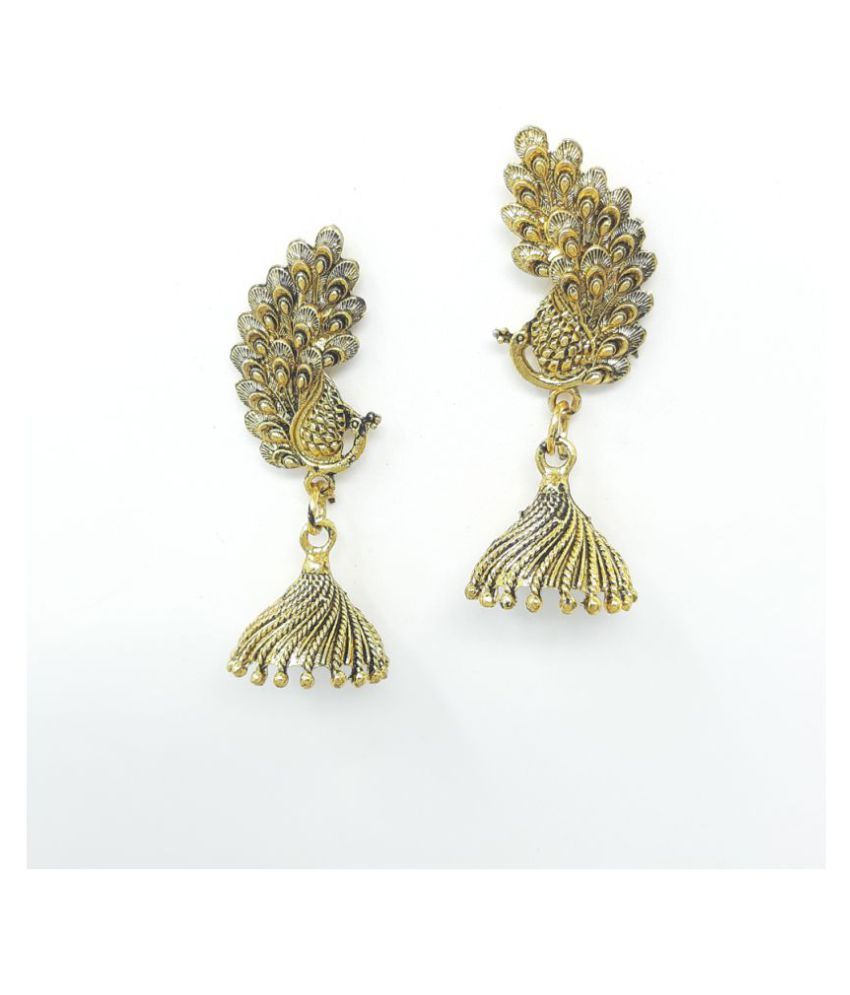 Jaishree Jewels Golden Peacock Earrings For Women And Girls Buy Jaishree Jewels Golden Peacock Earrings For Women And Girls Online At Best Prices In India On Snapdeal