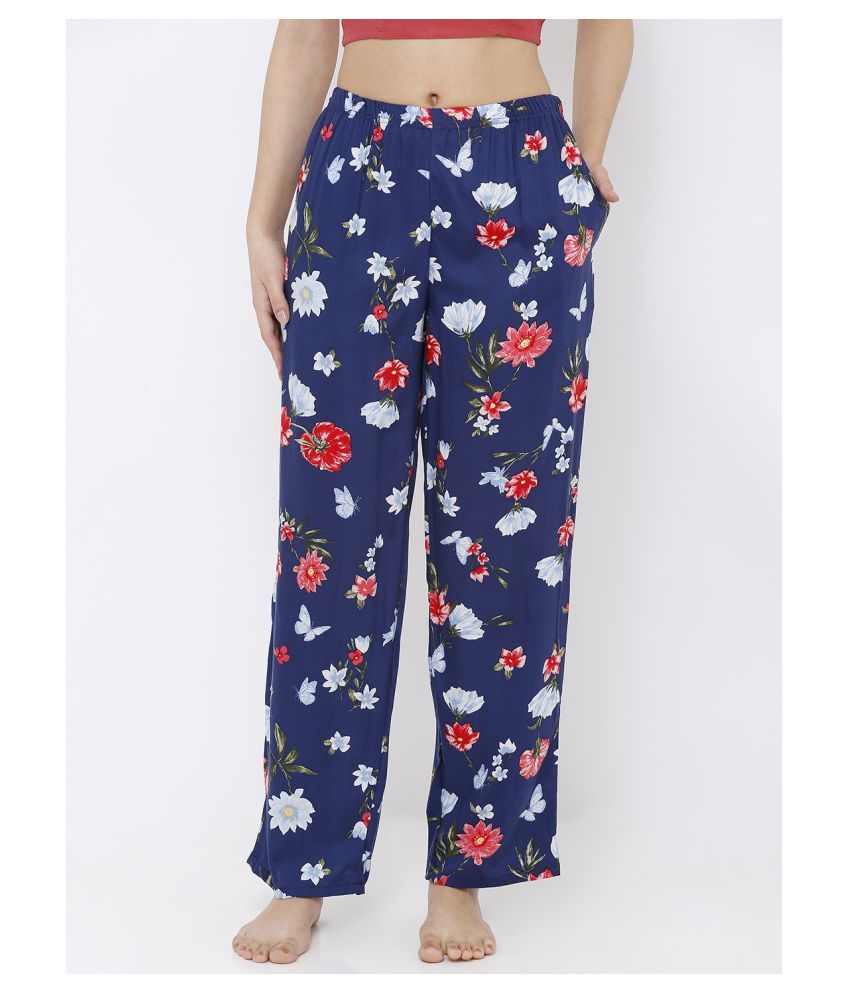 Buy Heart 2 Heart Viscose Pajamas - Navy Online at Best Prices in India ...