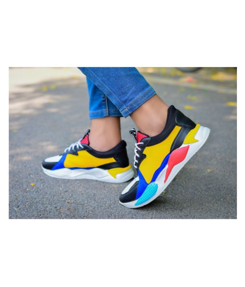 multicolor running shoes