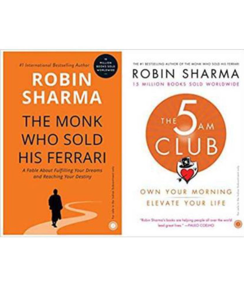     			COMBO OF 2 Books, The 5 AM Club: Own Your Morning, Elevate Your Life+The Monk Who Sold His Ferrari (Paperback, Robin Sharma)