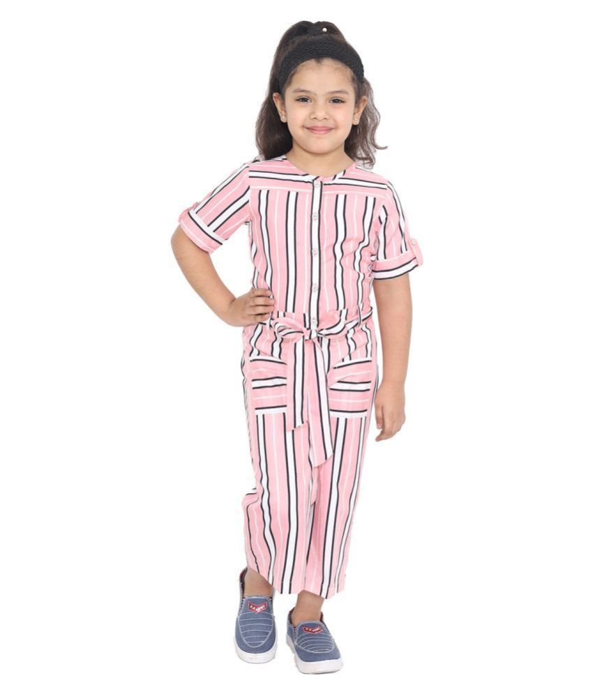     			Naughty Ninos - Pink Polyester Girls Jumpsuit ( Pack of 1 )