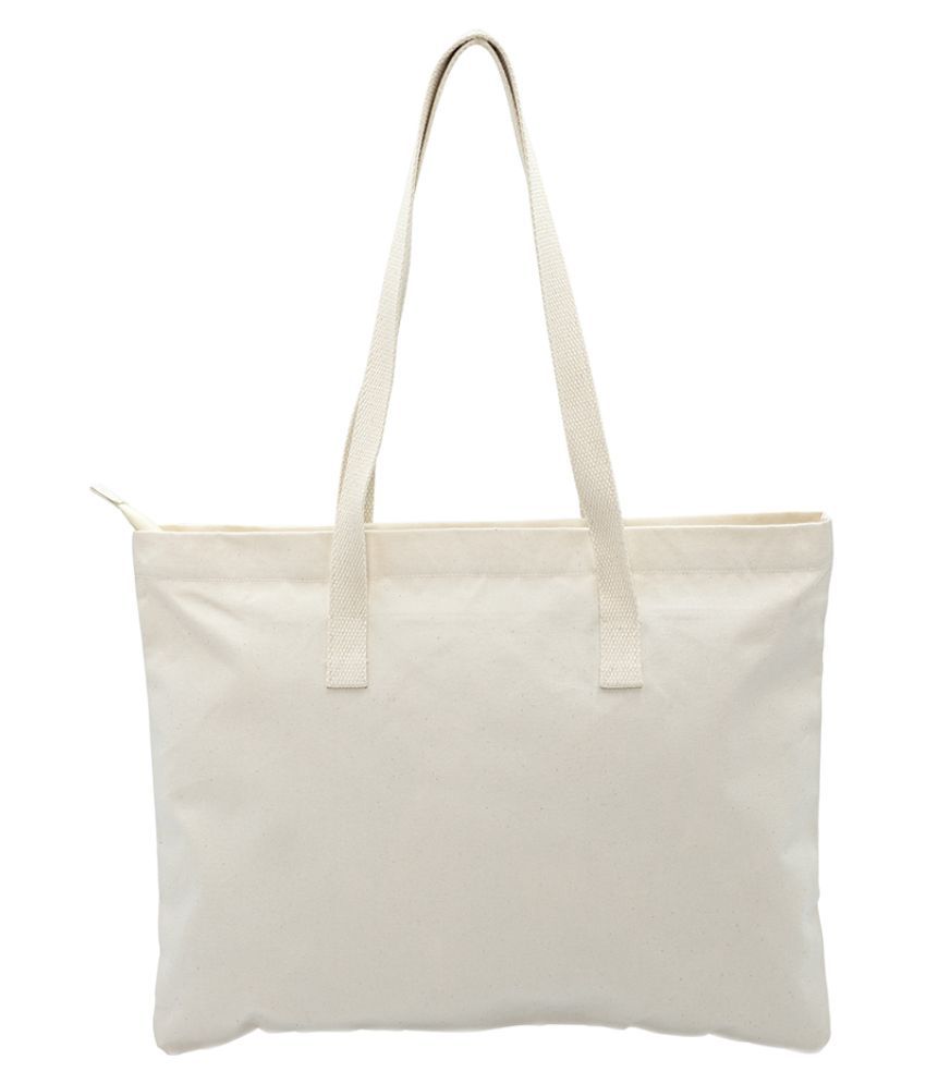 Akiiko Beige Canvas Tote Bag - Buy Akiiko Beige Canvas Tote Bag Online ...