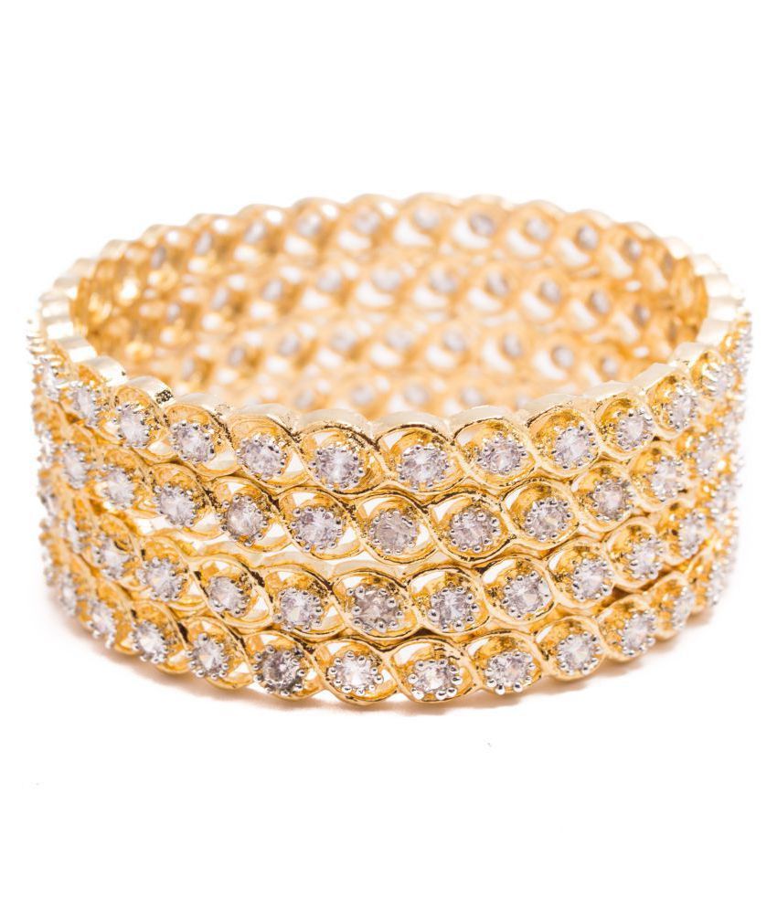 Manikya Traditional Bengali Bangles Copper with 24ct Gold Plated (No