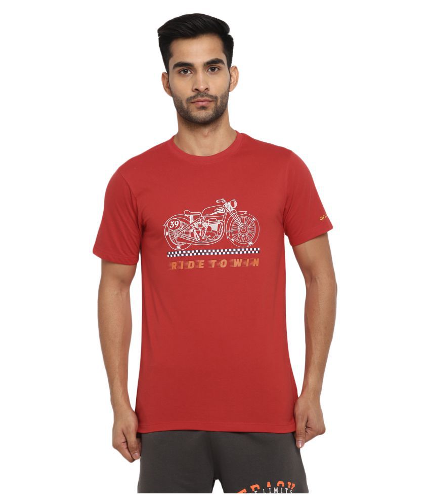     			OFF LIMITS Red Polyester T-Shirt