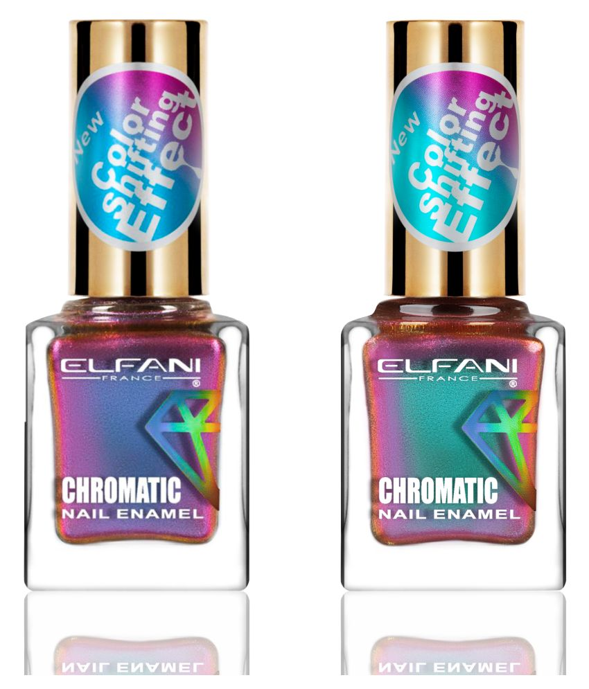     			Elfani Nail Polish Multi Multichrome Pack of 2 18 mL