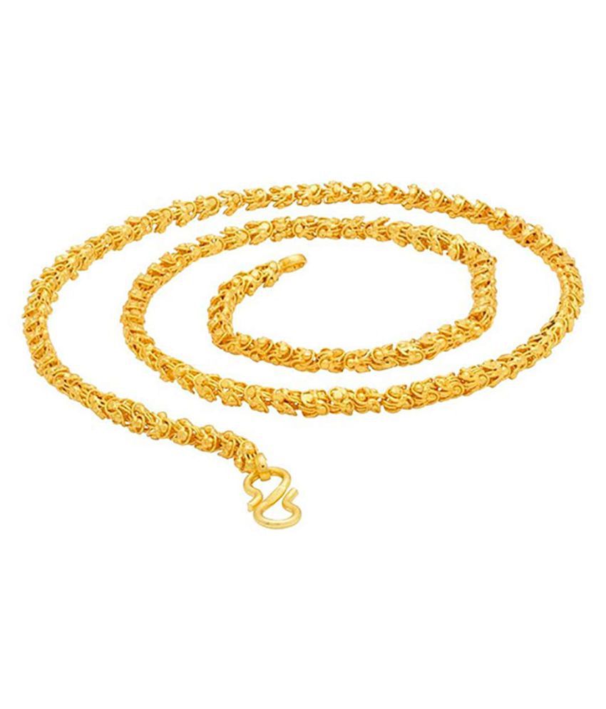     			Shankhraj Mall Gold Plated Mens Women Necklace Chain-10013