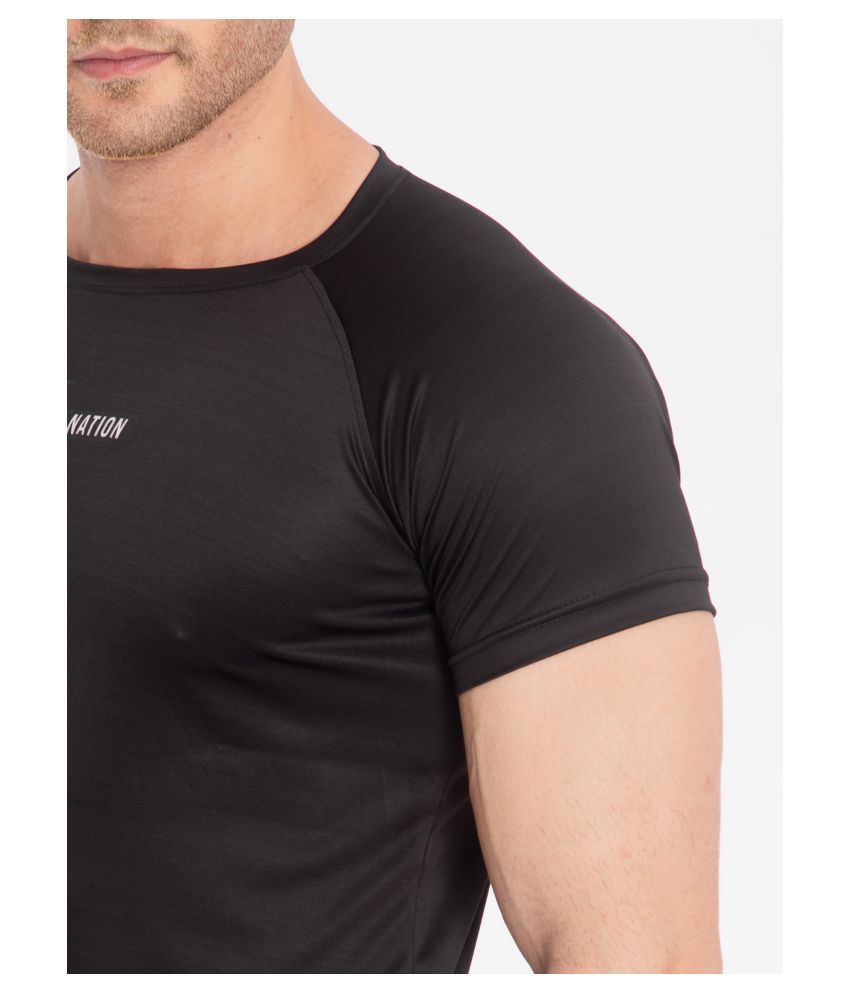 Aesthetic Nation Polyester Black Solids T-Shirt - Buy ...