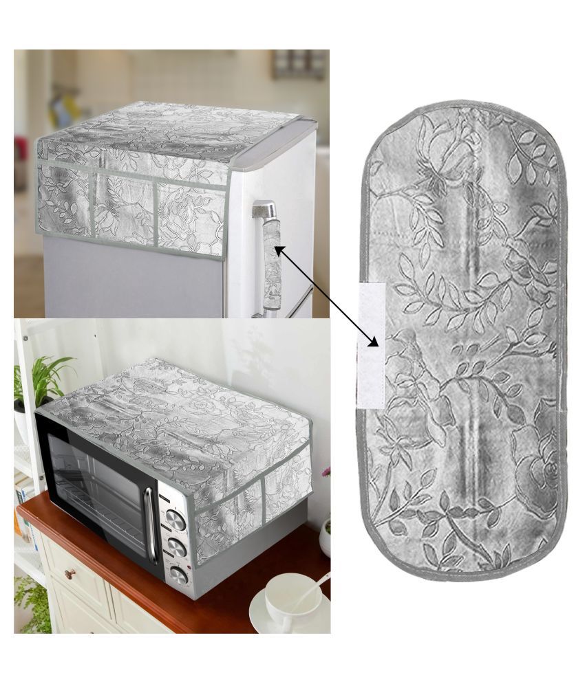     			E-Retailer Set of 3 PVC Gray Fridge Top Cover