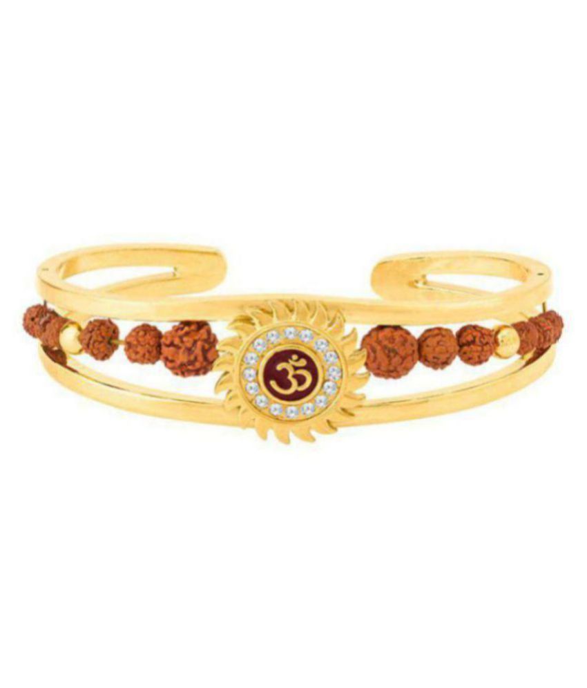 Cuff Kada Rudraksh American Diamond Gold Meena Om Sun Cuff Kada