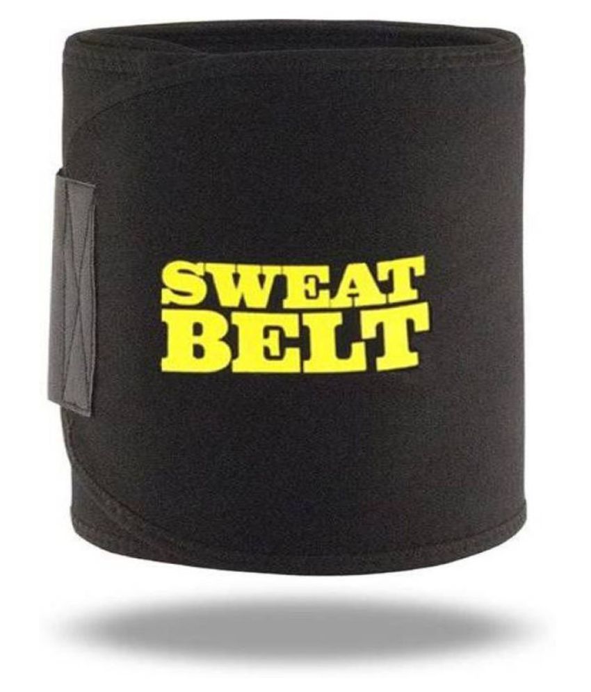 Sweat Waist Trimmer Fat Burner Belly Tummy Yoga Wrap Black Exercise