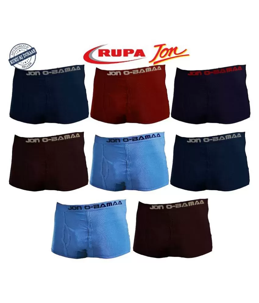 Rupa Jon Men's Plain Cotton Trunks Inner Elastic – Online Shopping