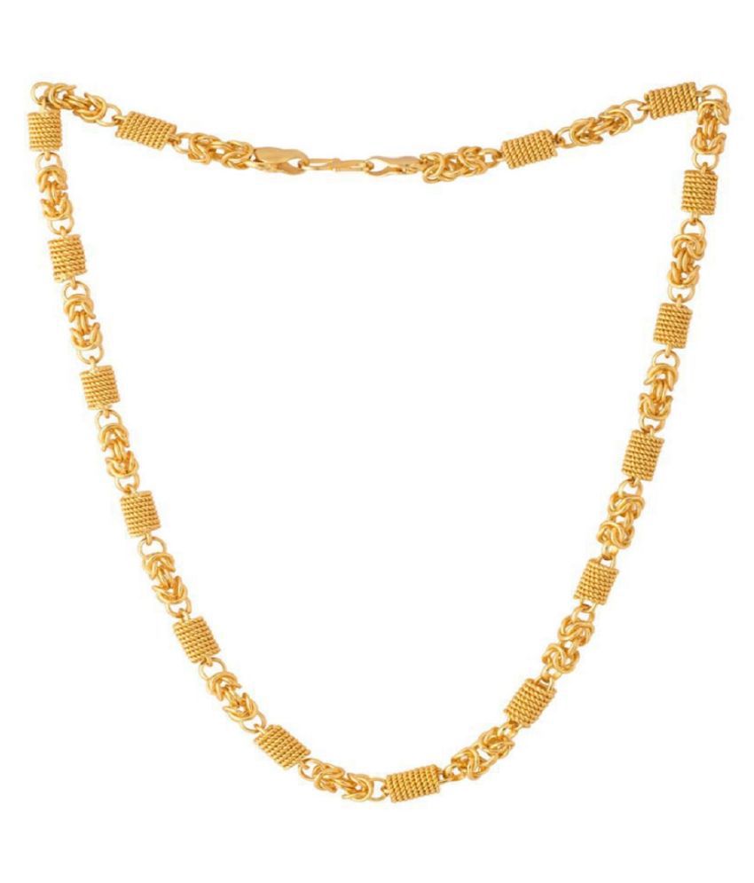     			Shankhraj Mall Gold Plated Mens Necklace Chain-1003