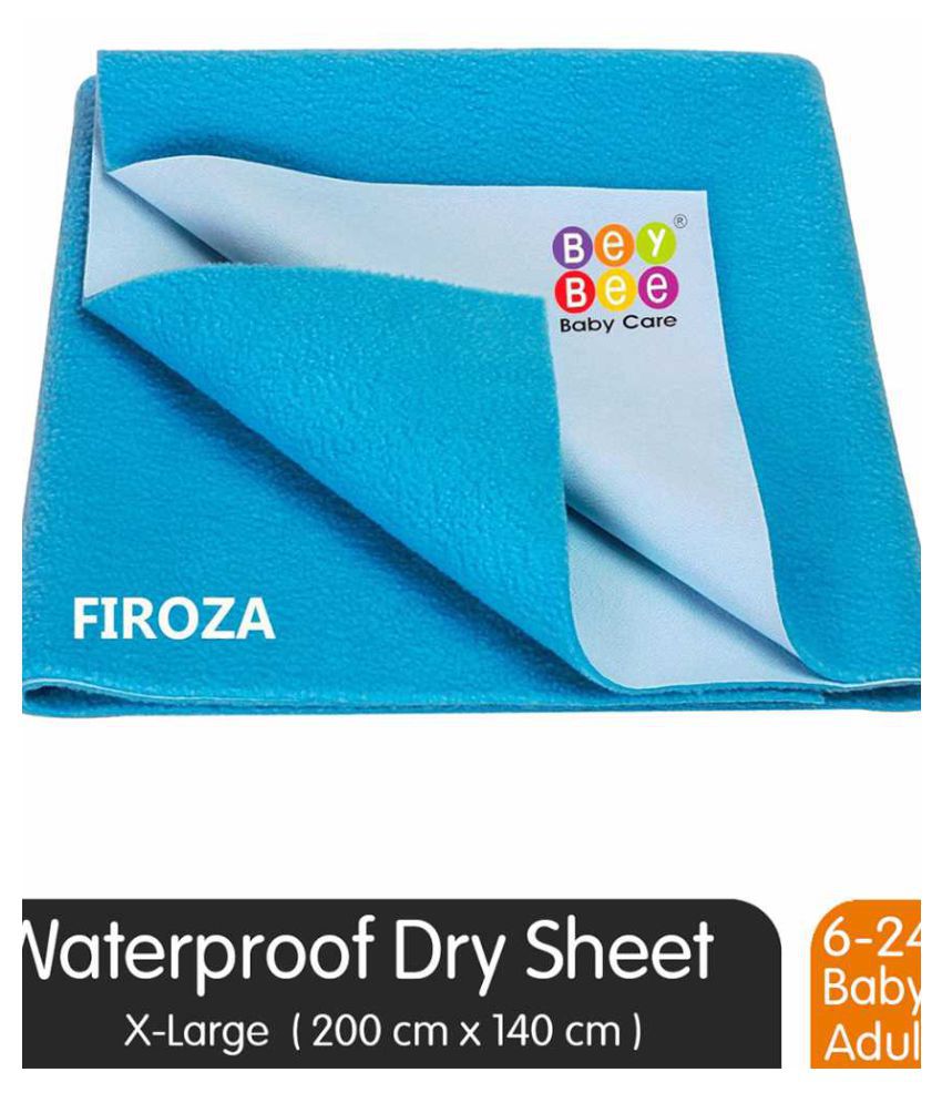    			Bey Bee Waterproof Dry Sheet Mattress Protector for Babies and Adults (Firozi, 200 x 140 cm, XL)
