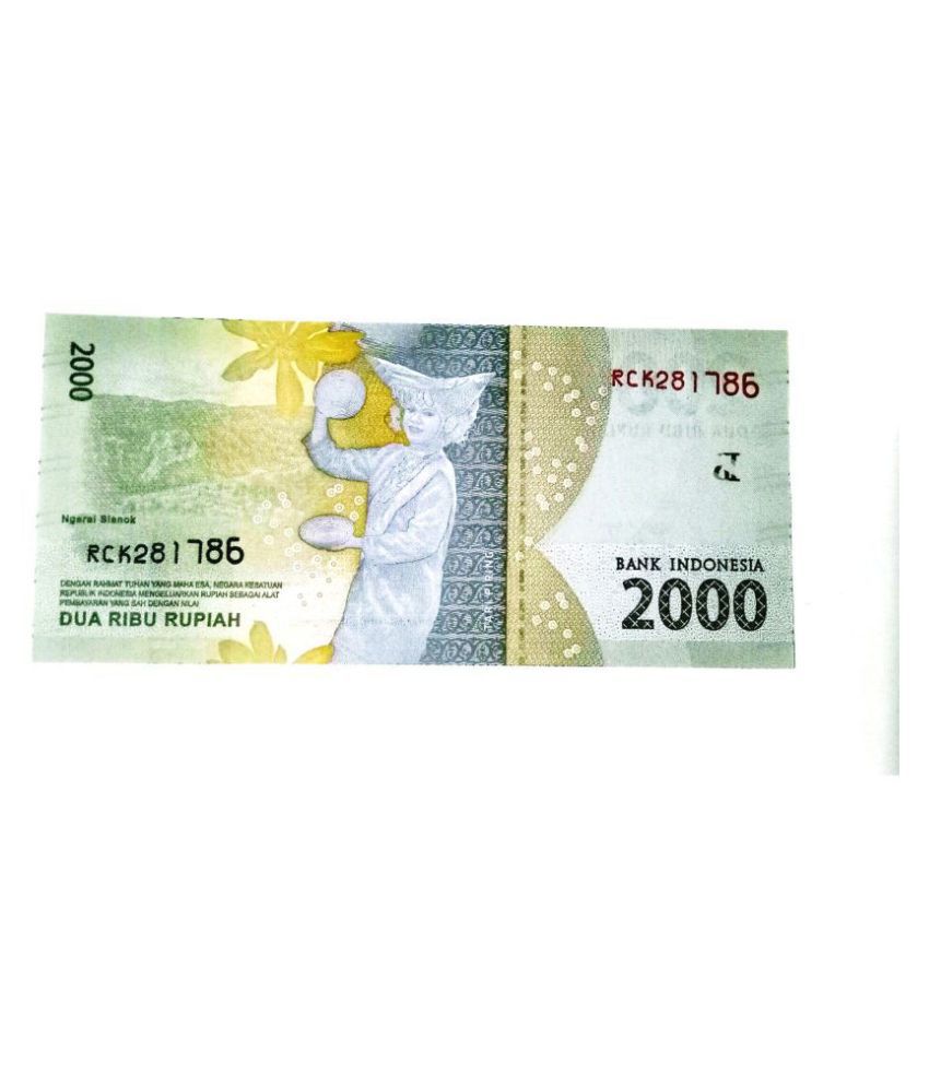    			INDONESIA 2000 RUPIAH WITH ENDING HOLY AND FANCY NUMBER,,786,,IN GEM UNC CONDITION