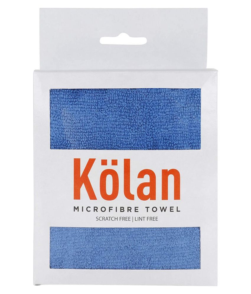 Kolan Ultra Soft, Non- Abrasive Multi-Purpose Microfibre Towel/Cleaning Cloth– 40x40 Cm -2 Towel/Pack ( 40 CM  - Blue