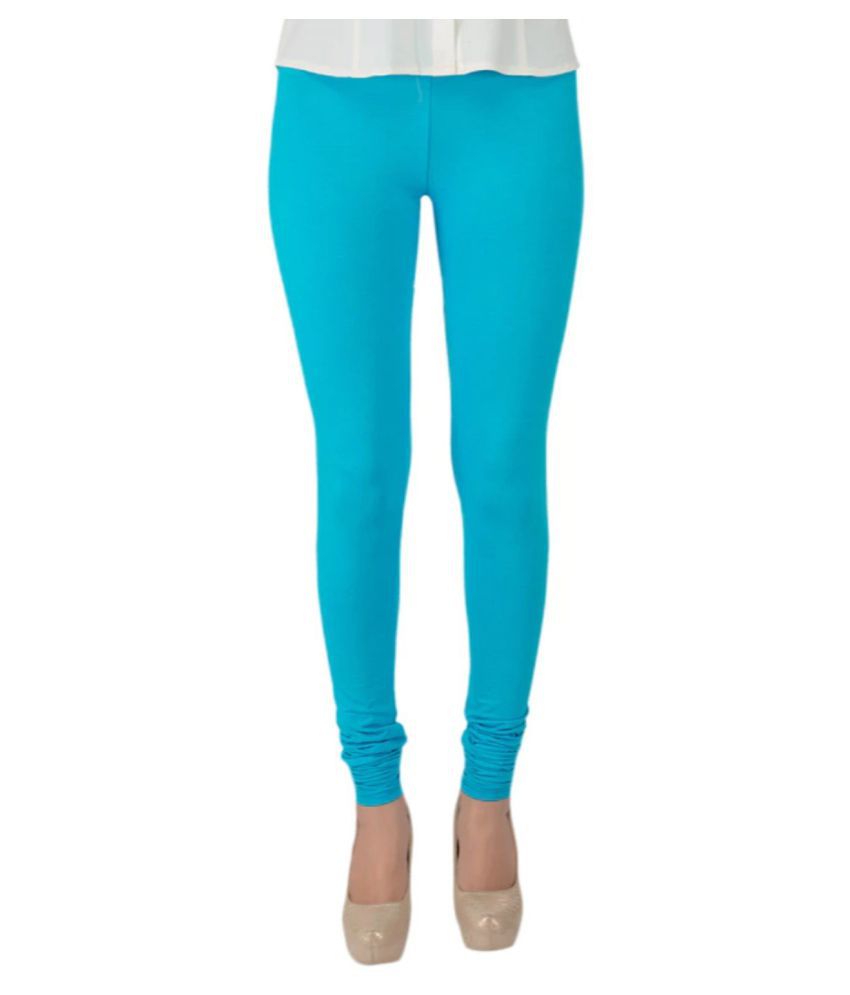     			TULSI CRAFTED WITH HEART - Blue Lycra Women's Leggings ( Pack of 1 )