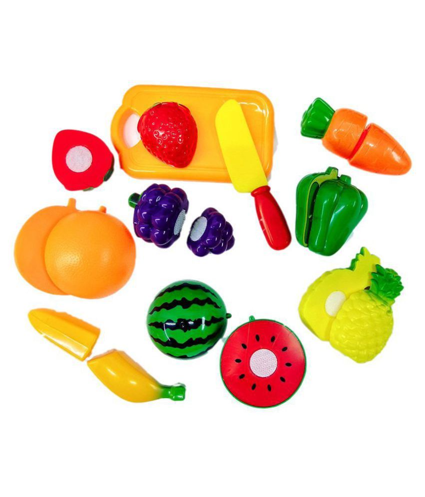 12Pcs Velcro Sliceable Fruit Playset Cutting Set Toy with Chopping ...