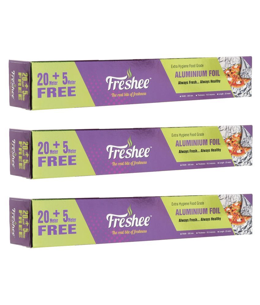     			Freshee 25m Aluminium Foil Paper Roll Pack of 3