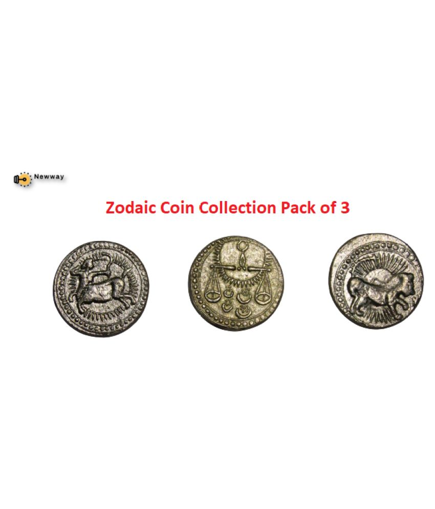     			{Pack of 3} Sagittarius,Libra and Leo Zodaic Sign Lucky Rare Collection Coins