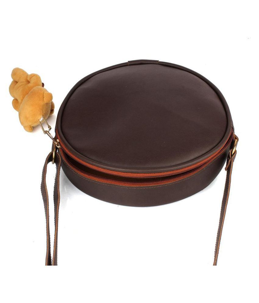 SPMART Black Faux Leather Sling Bag Buy SPMART Black Faux Leather