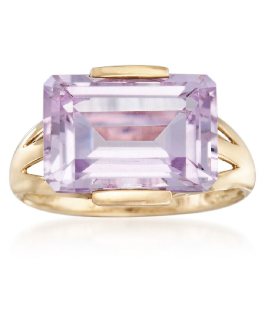 6 carat only Amethyst Ring with Natural Amethyst & Lab Certified Gold ...
