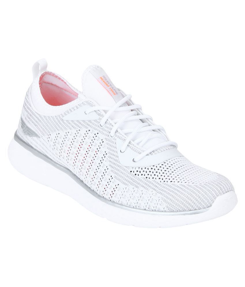 red tape white running shoes