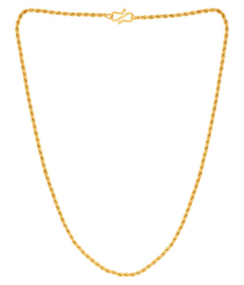     			H M PRODUCT Gold Plated Chain ( Set of 1 )