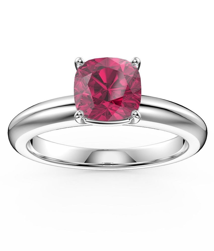 5.5 Carat Ruby(Manik) moti Ring with lab Report Silver Ruby(Manik ...