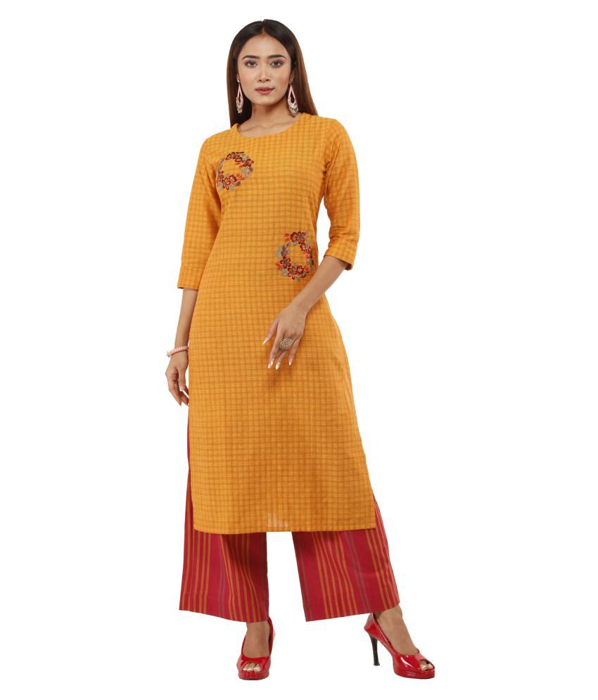 Adesa Rayon Kurti With Palazzo  Stitched Suit  Buy Adesa Rayon Kurti With  Palazzo  Stitched Suit Online at Low Price  Snapdealcom