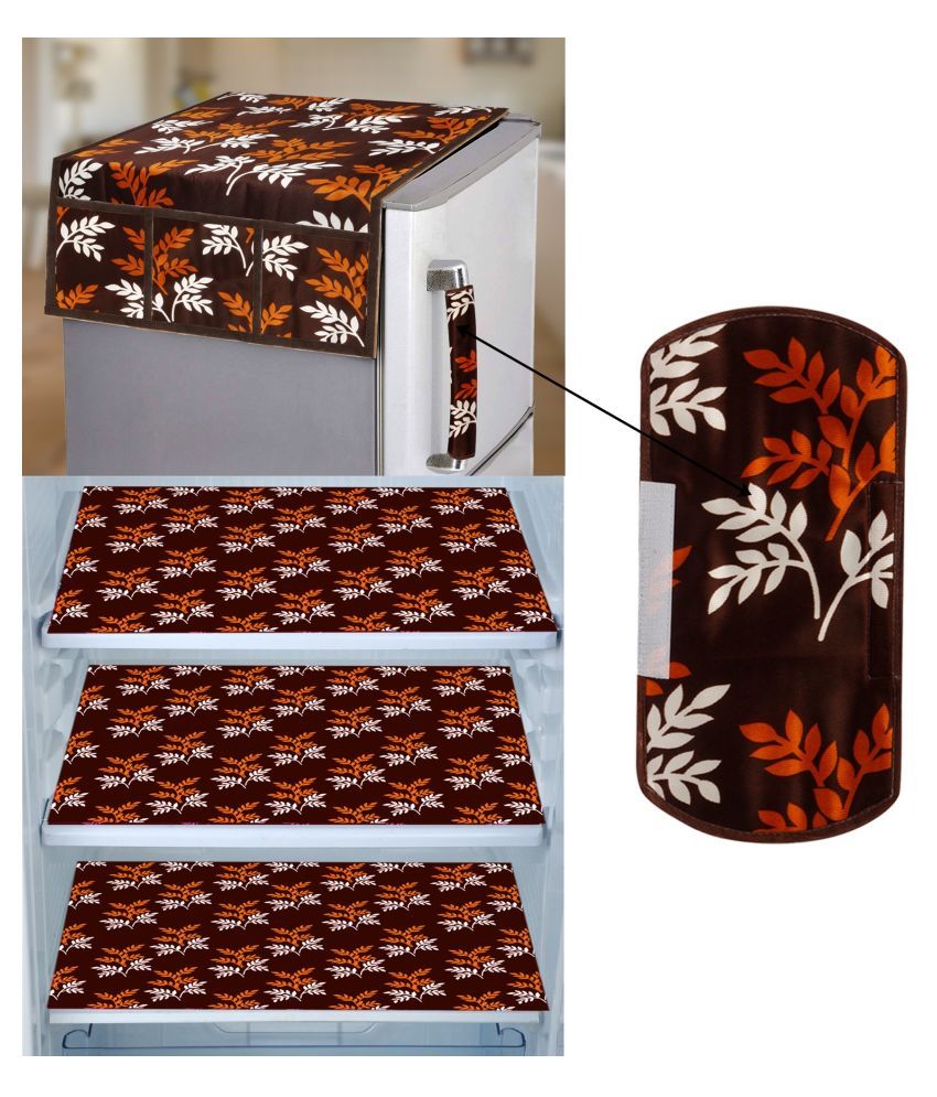     			E-Retailer Set of 5 PVC Brown Fridge Top Cover